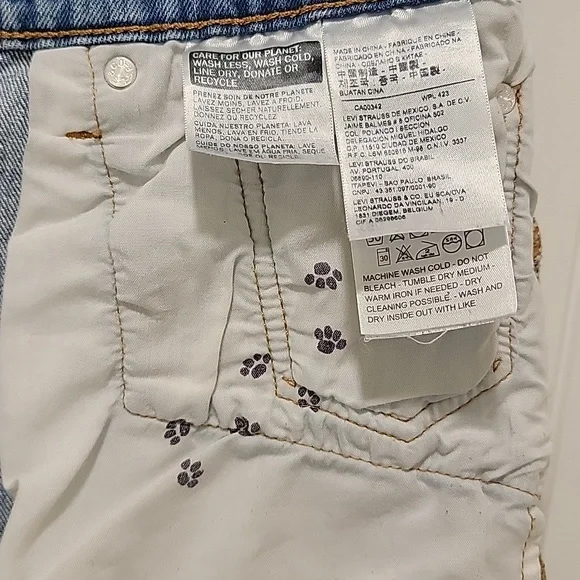 Snoopy Levis 501 Yellow Tag Button Fly Shorts Size 26 - Picture 4 of 13